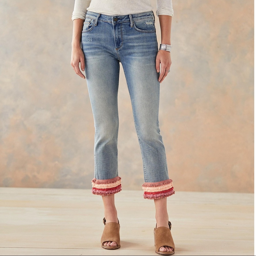 Sundance Driftwood Colette Pretty Fringe jeans 31